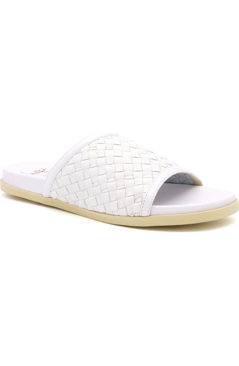 Amalfi by Rangoni Barca Slide Sandal, Main, color, Bianco Stuoia Dama