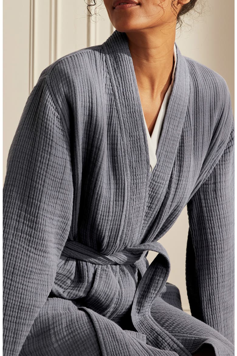 Dream Rib Organic Cotton Robe, Alternate, color, MINERAL