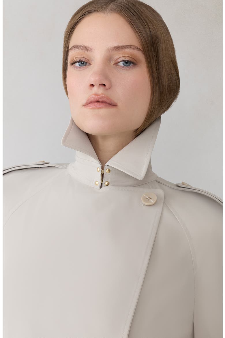 Becky Double Breasted Trench Coat, Alternate, color, LIGHT OAK