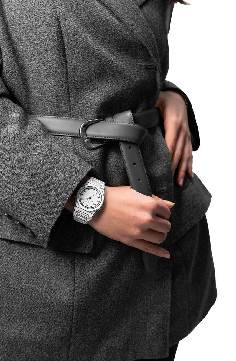 D1 Milano Sketch Polycarbon Bracelet Watch, 40.5mm, Alternate, color, White