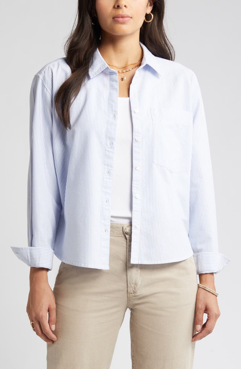 beachlunchlounge Long Sleeve Shirt, Alternate, color, Studio Blue