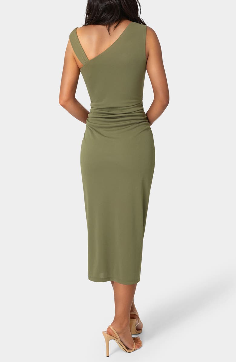 bebe Cowl Neck Sleeveless Midi Dress, Alternate, color, 