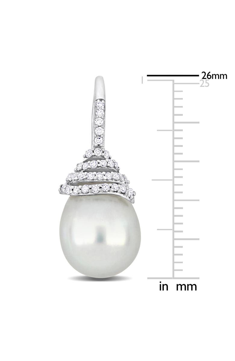 Julianna B. South Sea Pearl & Diamond Swirl Earrings 14k, Alternate, color,