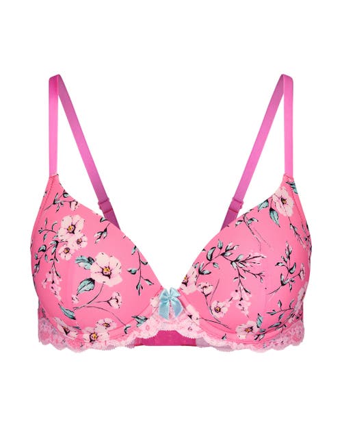 Adore Me Kati Contour Demi Bra In Pink Floral