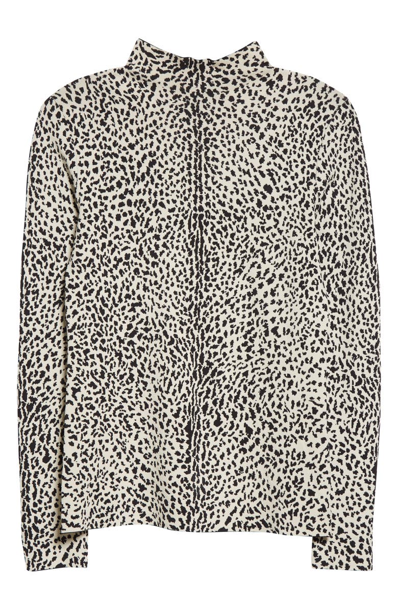Proenza Schouler Cheetah Jacquard Turtleneck, Alternate, color, 