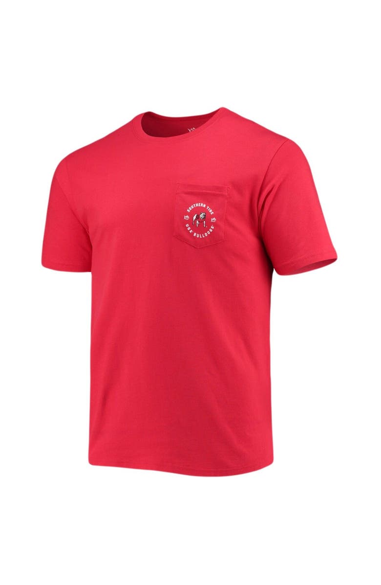 Southern Tide Men's Southern Tide Red Georgia Bulldogs Game Day Mosaic Fish T-Shirt, Alternate, color, 