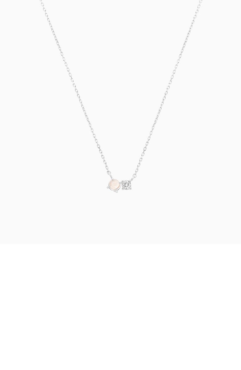 Bearfruit Jewelry Brielle Dainty Pendant Necklace Trendy Minimalist Gold, Main, color, Silver