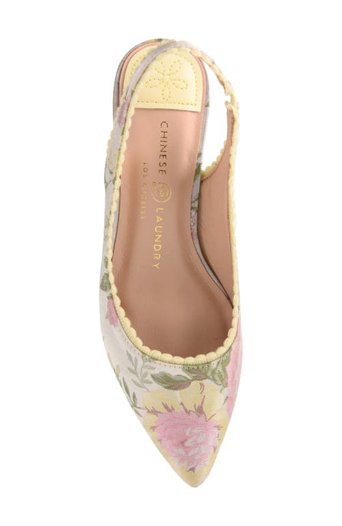 Chinese Laundry Mango Pointed Toe Slingback Flat In Sand Multi