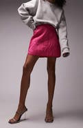 Topshop Quilted Miniskirt