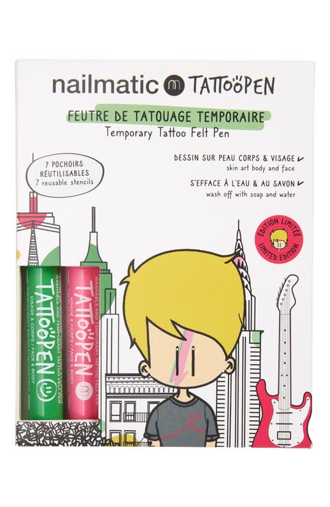 NYC Theme Washable Tattoo Pens
