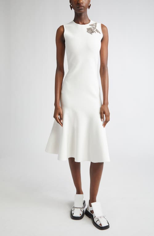 Alexander Mcqueen Mcqueen Banshee Embroidery A-line Midi Dress