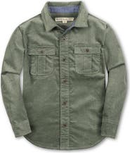 Hope & Henry Kids' Organic Long Sleeve Corduroy Flap Pocket Button Down Shirt