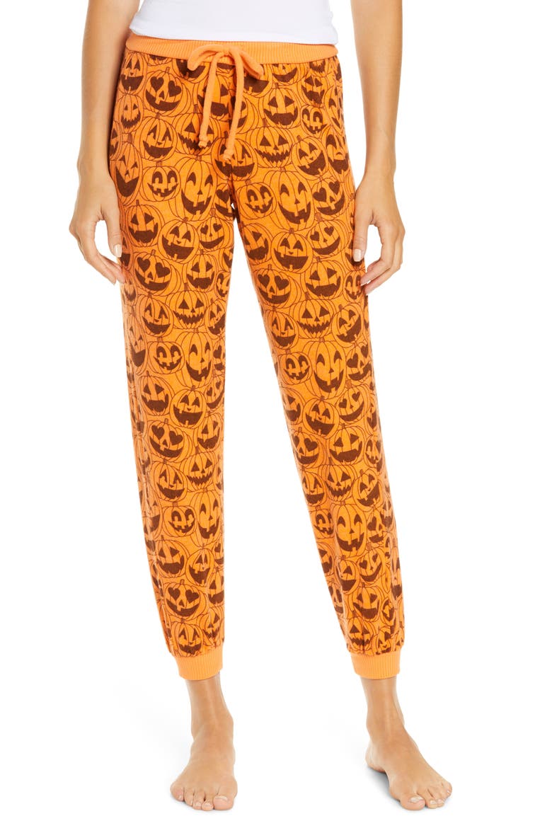 Jack-o-Lantern Cozy Joggers, Main, color, BLAZE