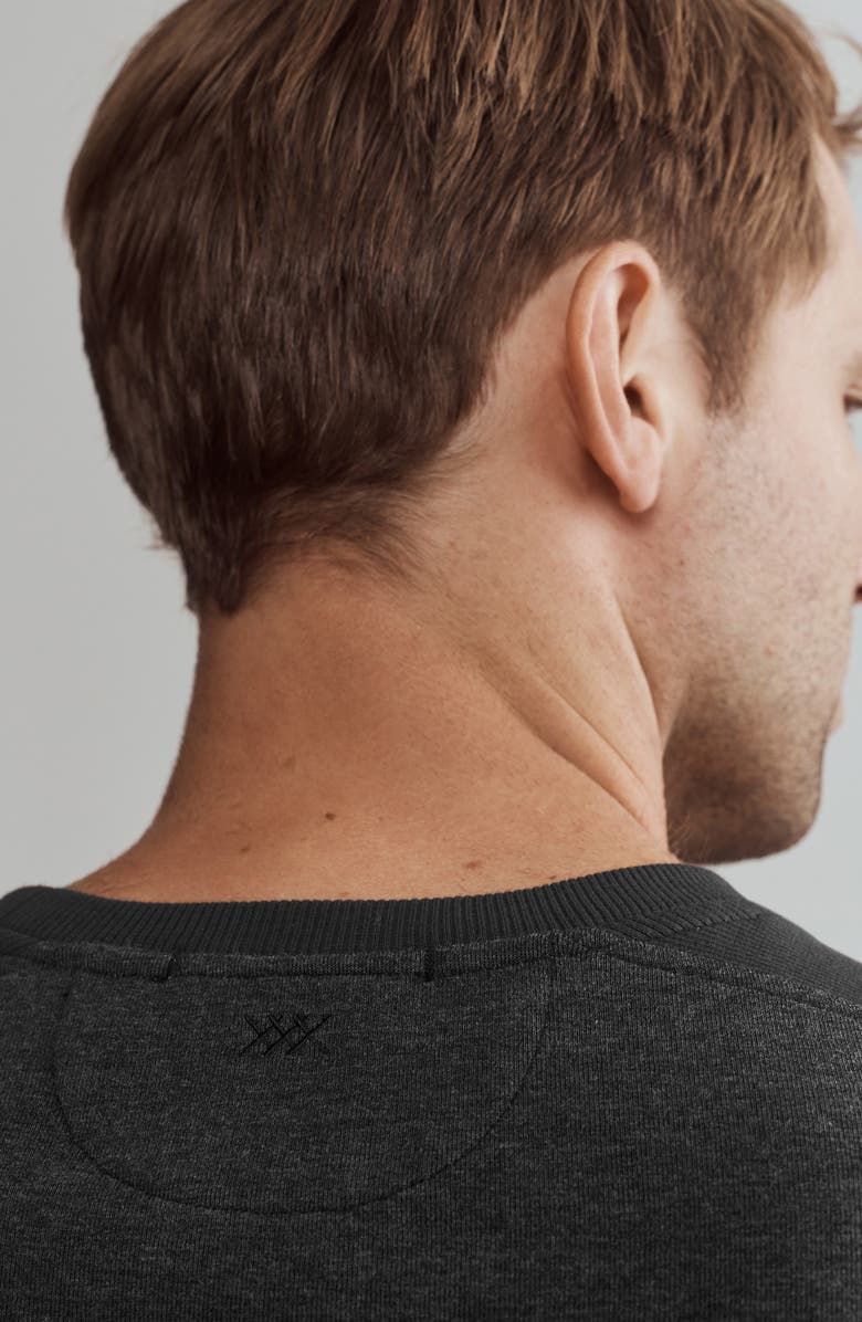 Rhone Heritage Midweight Crewneck Sweatshirt, Alternate, color, Black Heather