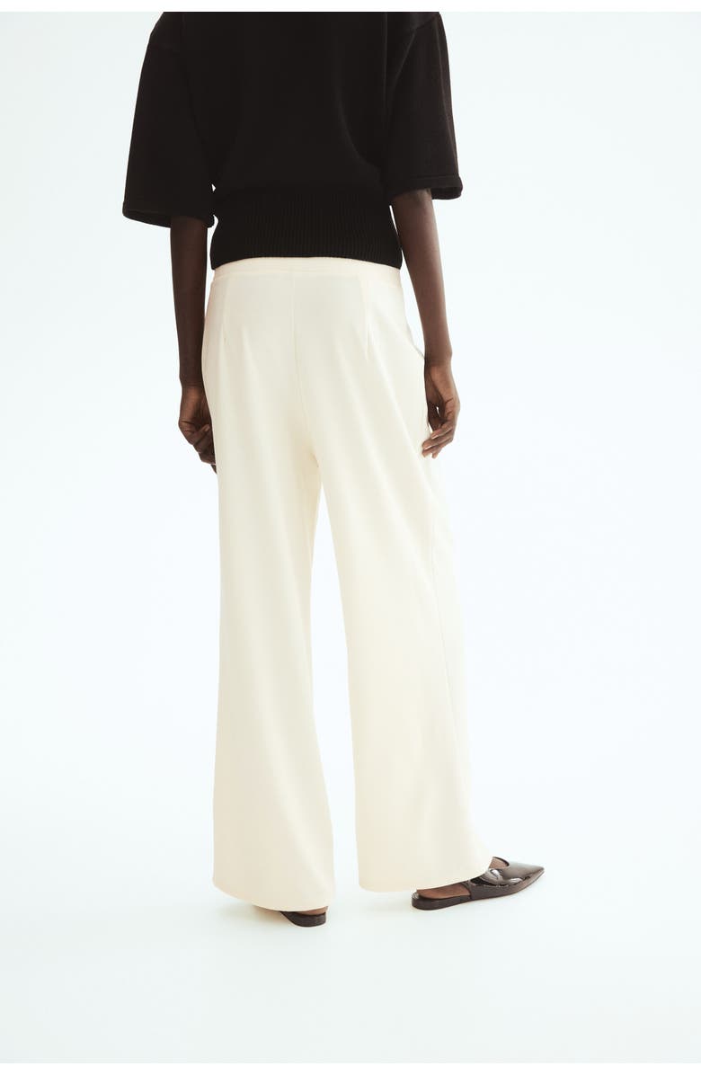 H&M Ponte Di Roma Trousers, Alternate, color, Cream