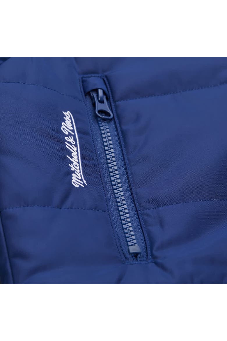 Women's Mitchell & Ness  Blue New York Rangers Cropped Full-Zip Puffer Vest, Alternate, color, Blue