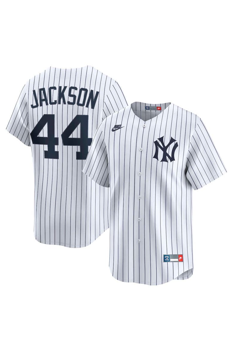 Men's Nike Reggie Jackson White New York Yankees Throwback Cooperstown Collection Limited Jersey, Alternate, color, White