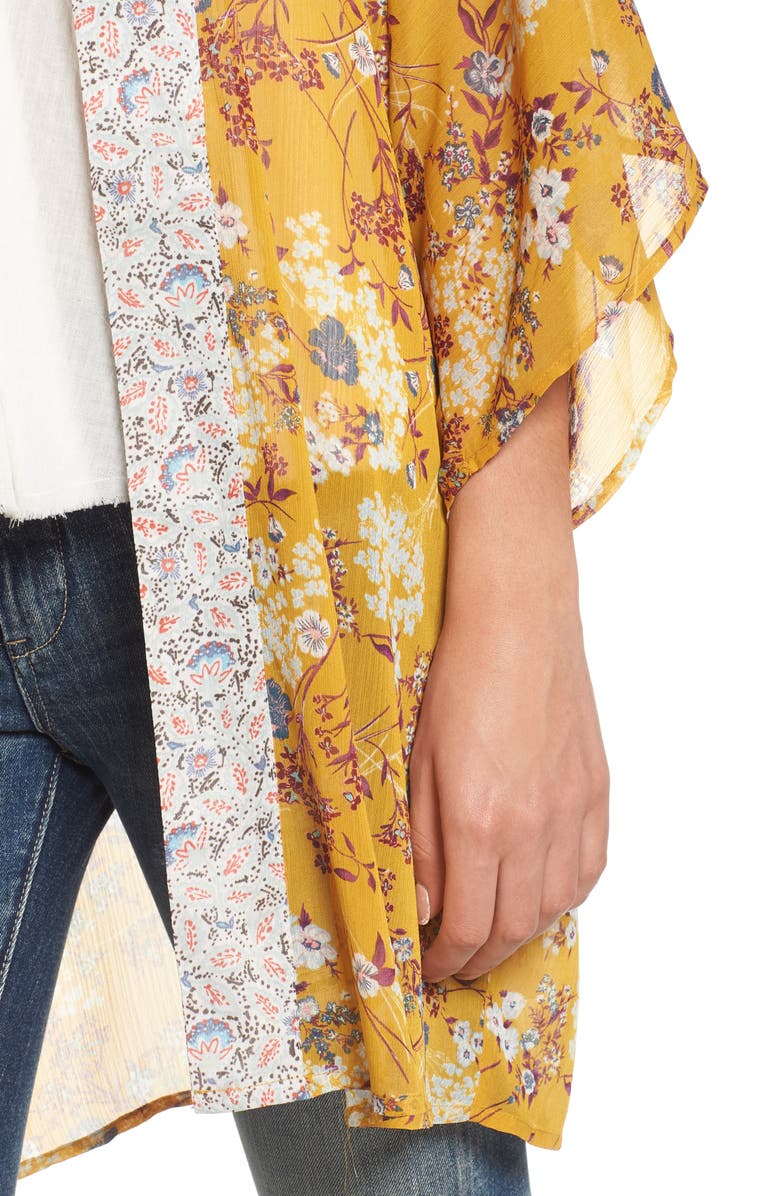 Band of Gypsies Mix Print Kimono, Alternate, color,