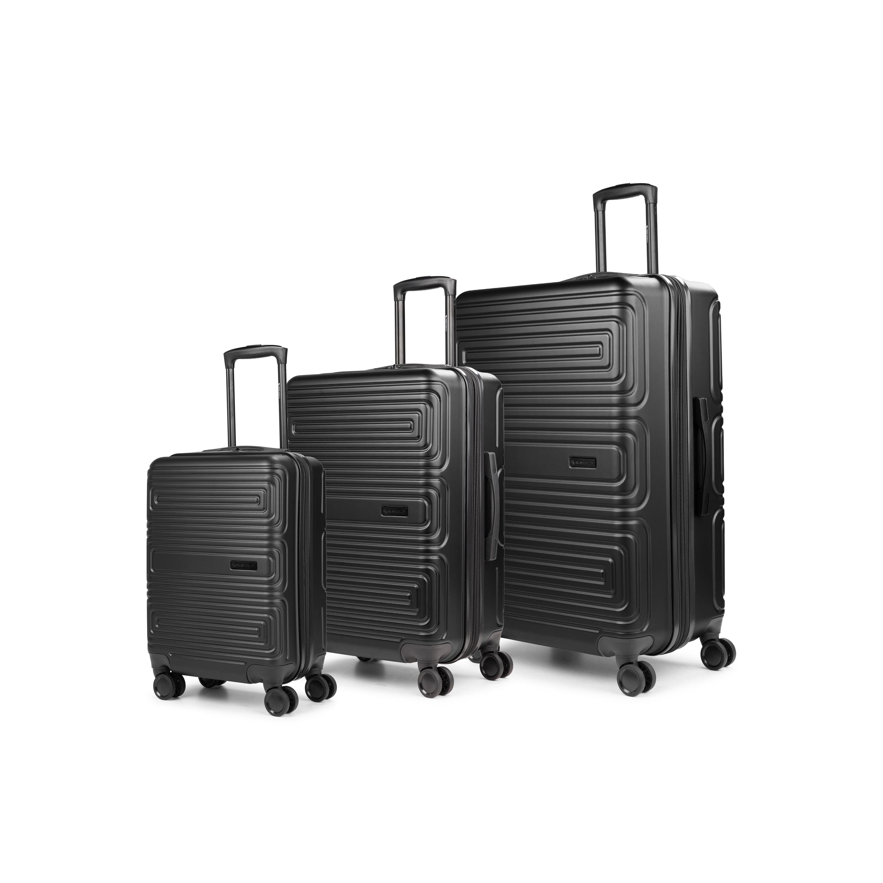 Swiss Mobility SFO 3 Piece Hardside Luggage Set, Main, color, Black