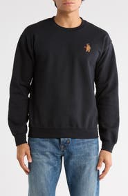 RIOT SOCIETY Riot Bear Cotton Blend Crewneck Sweatshirt