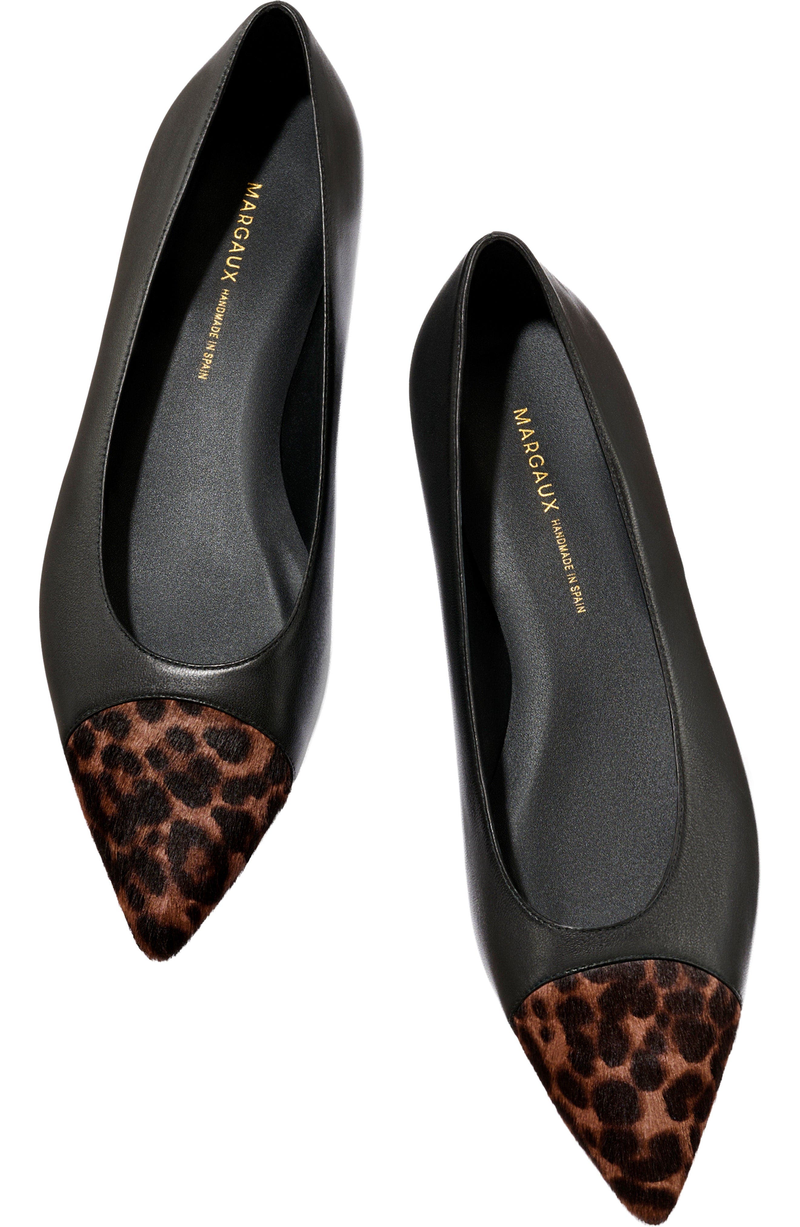 The Alba Flats, Alternate, color, Black Nappa Leopard Haircalf