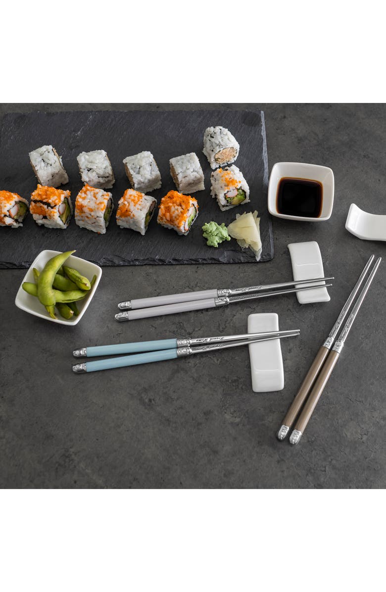 FRENCH HOME 12-Piece Assorted Chopsticks, Rests & Sauce Bowls, Alternate, color, Pearlized Multicolor