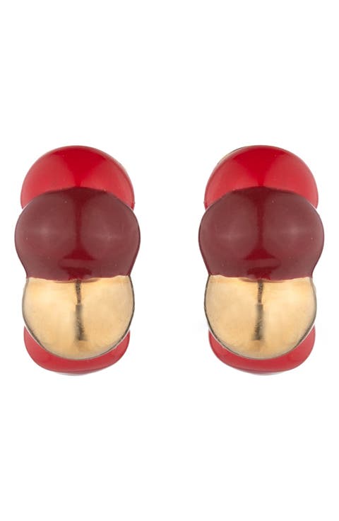 Enamel Bellmer Hoop Earrings