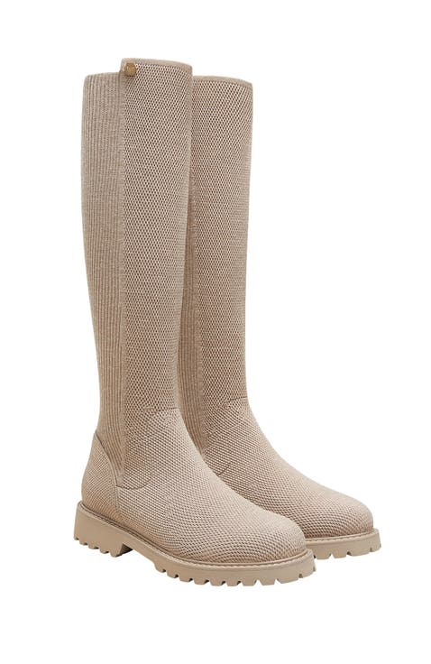 Round-Toe Stretchy Wool Knee-High Boots (Filipa)
