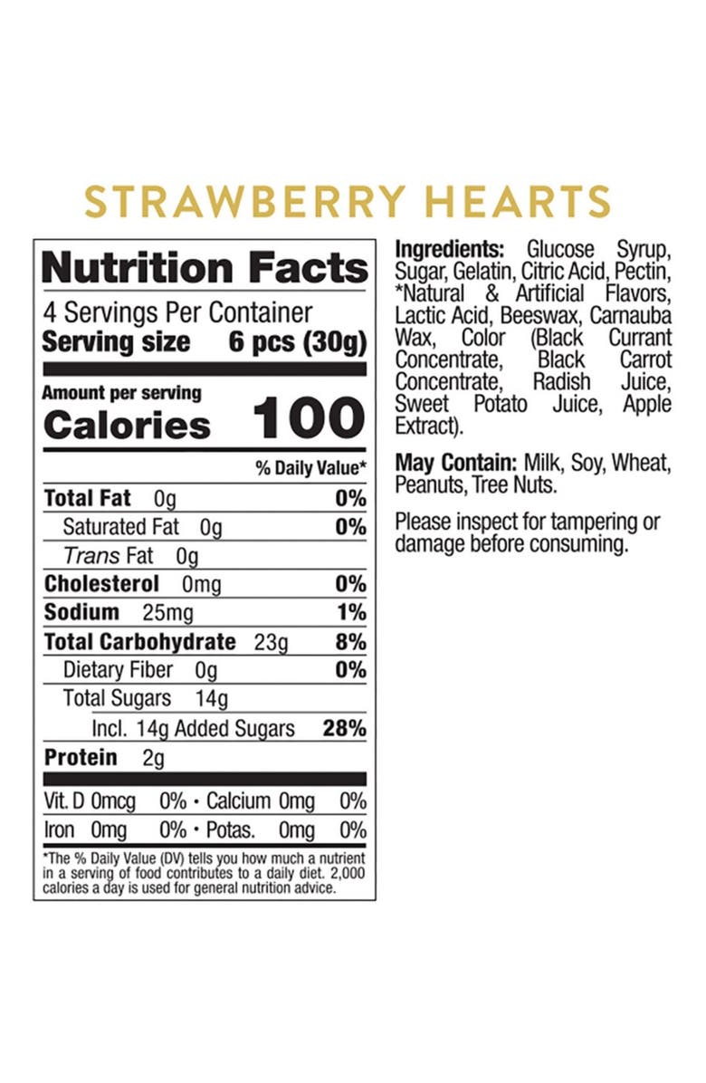 sugarfina Sweet Heart Set of 4 Strawberry Heart Candy Cubes, Alternate, color, 