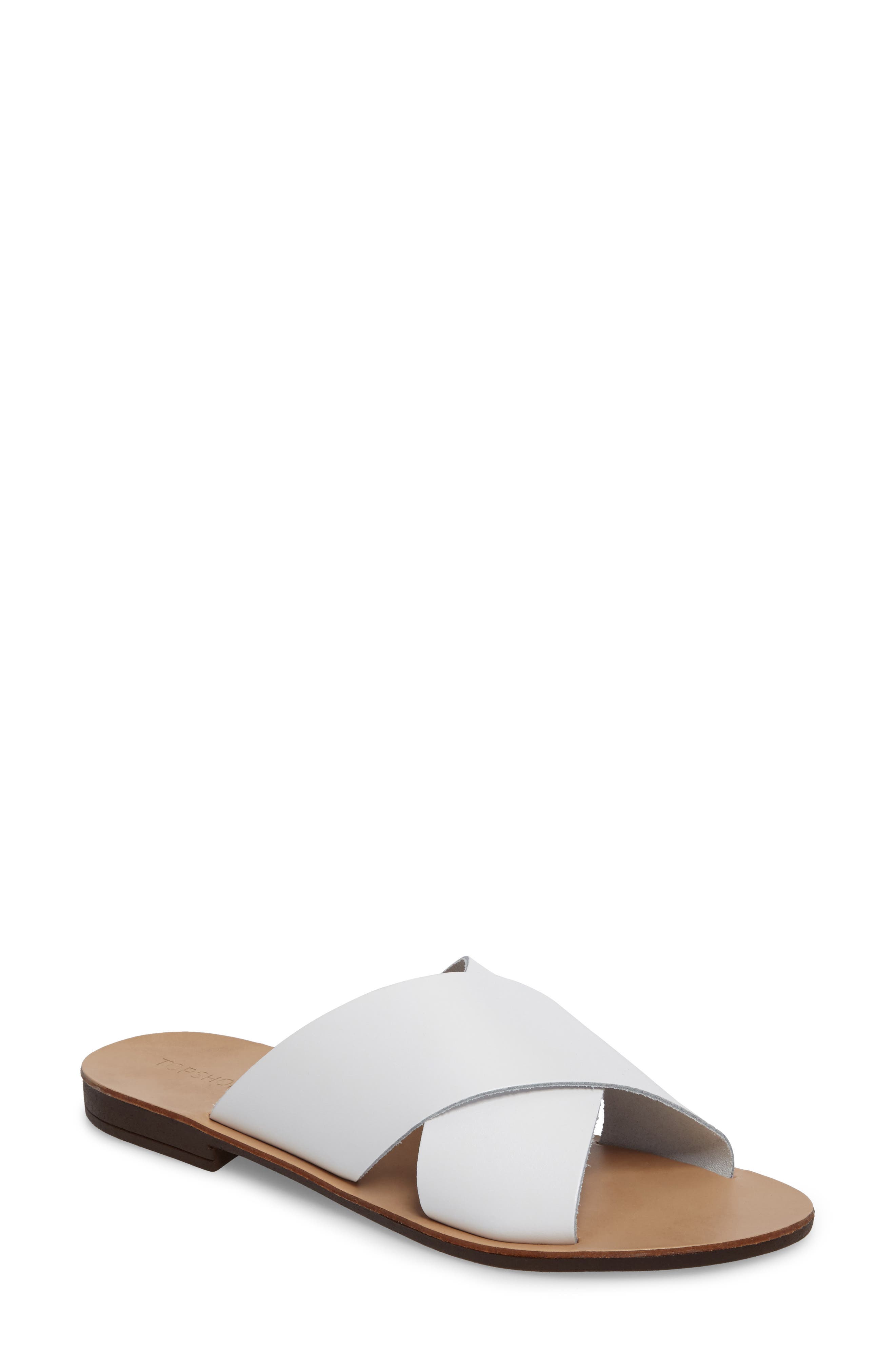 Holiday Cross Strap Sandal, Main, color, WHITE
