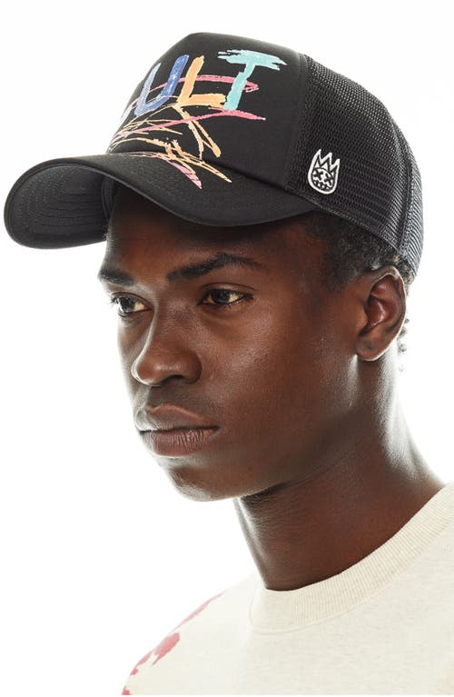 Cult Of Individuality Hand Drawn Shimuchan Logo Foam Trucker Hat In Black