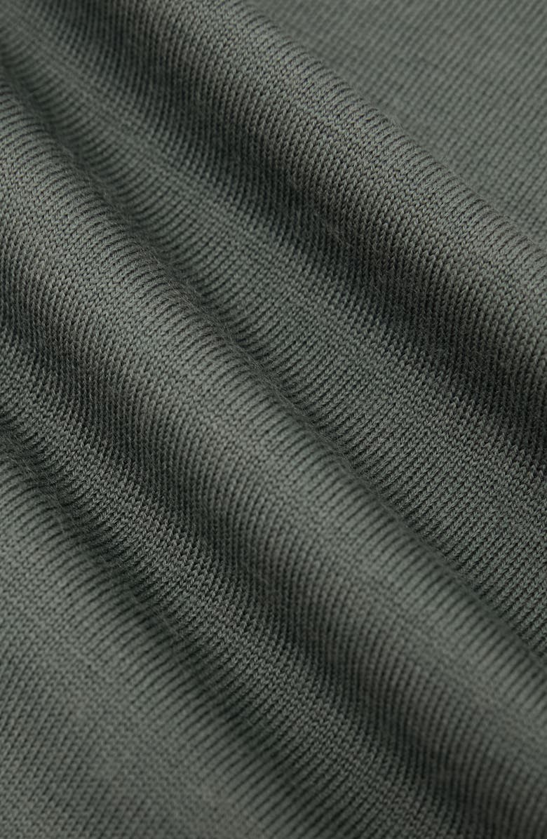 Reiss Duchie Johnny Collar Short Sleeve Wool Polo Sweater, Alternate, color, Kale Green