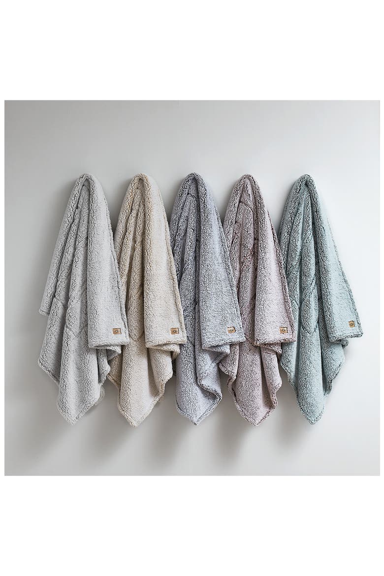 Fleece Logo Throw Blanket, Alternate, color, LIGHT SAND