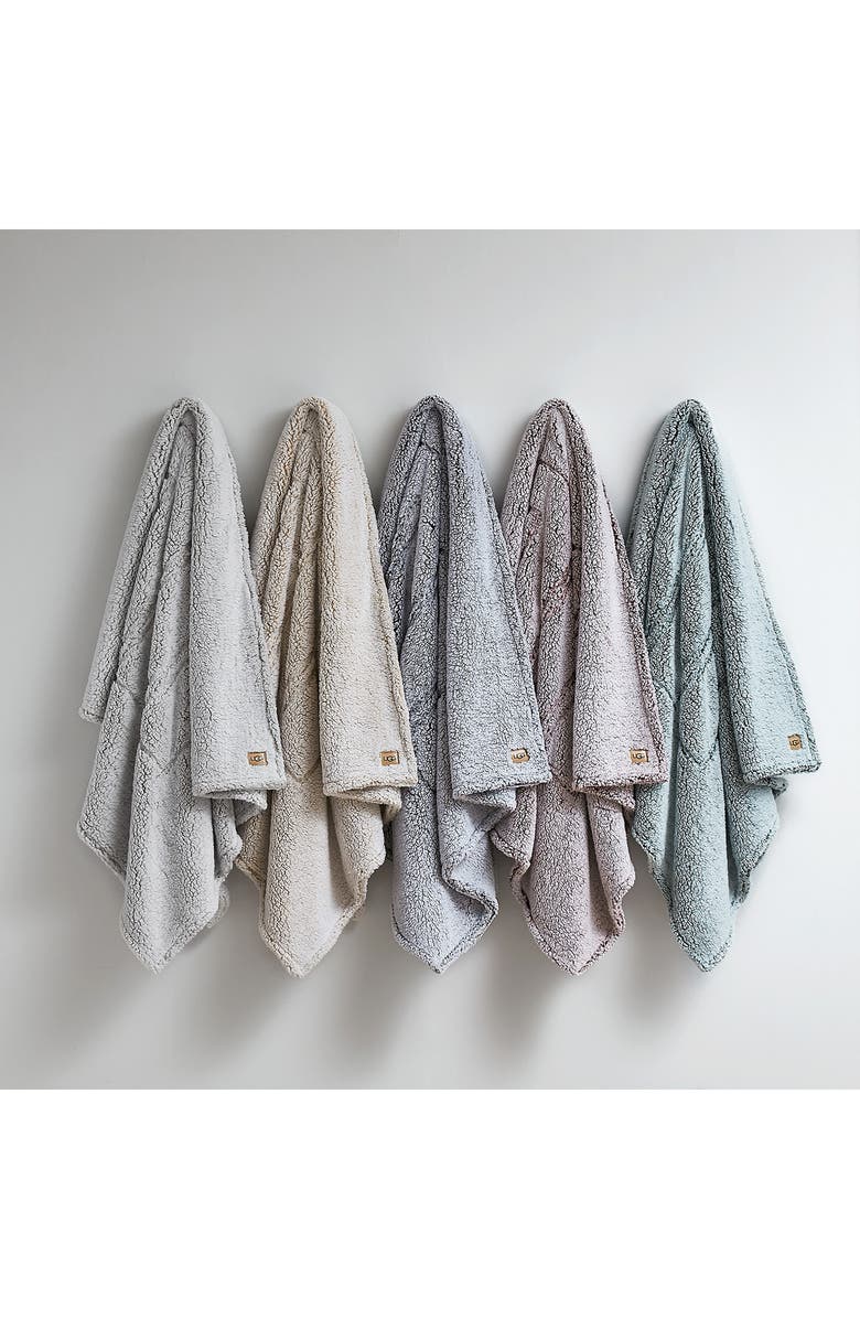 UGG<sup>®</sup> Fleece Logo Throw Blanket, Alternate, color,