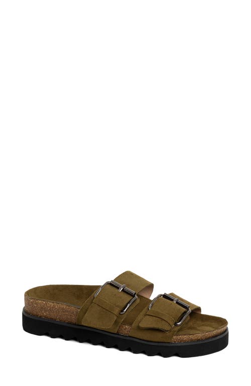 Shushop Carla Slide Sandal In Green
