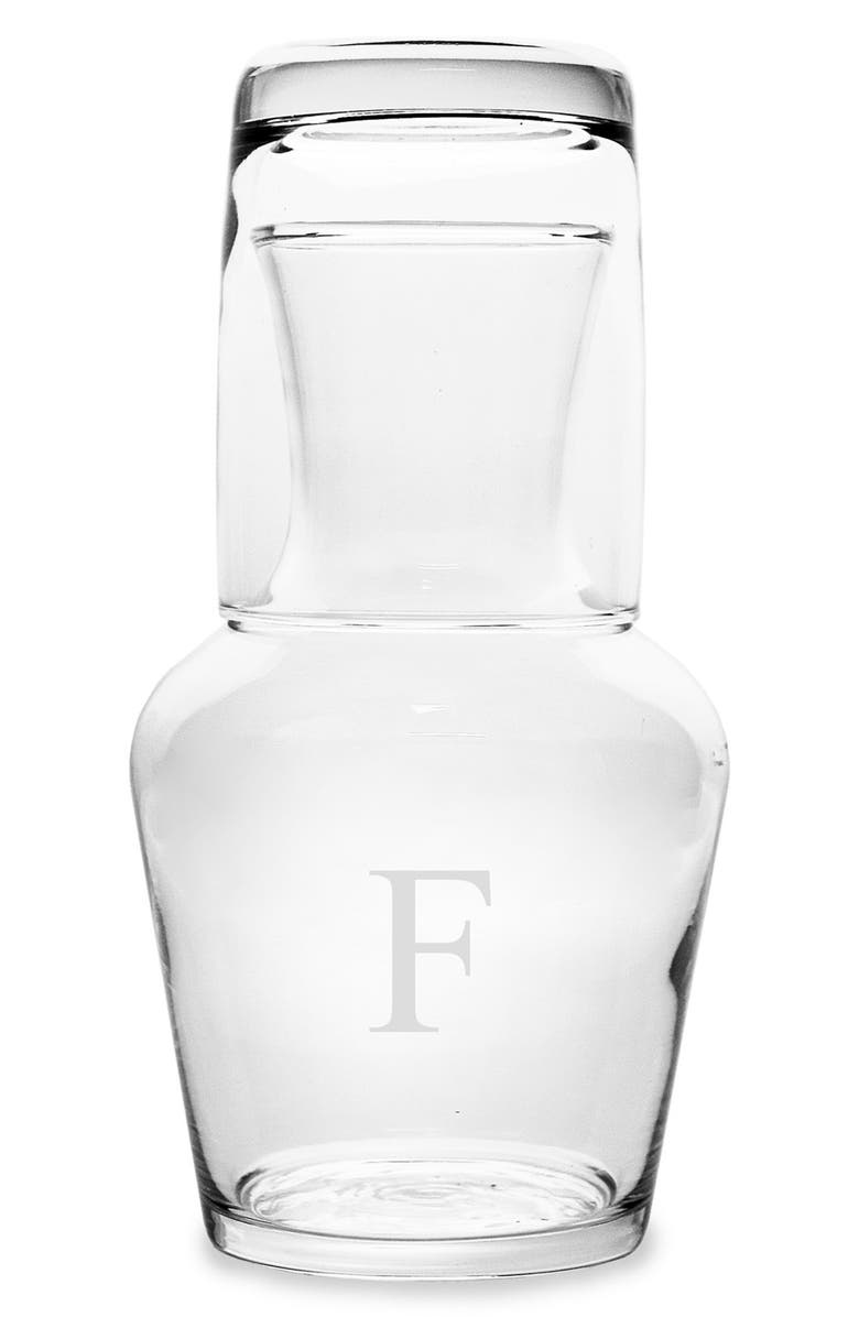 Cathy's Concepts Monogram Bedside Water Carafe Set, Main, color,