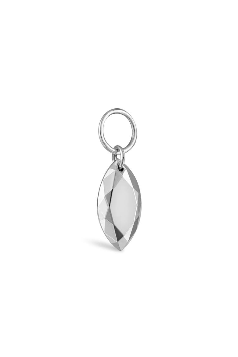 Faceted Marquise Charm, Alternate, color, WHITE GOLD