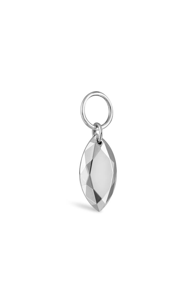 MARIA TASH Faceted Marquise Charm, Alternate, color, White Gold