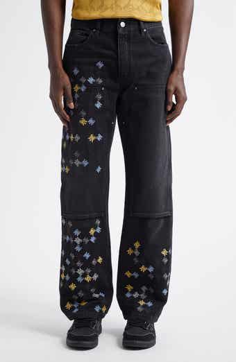 AMIRI Bandana Jacquard Straight Leg Jeans | Nordstrom AMIRI Bandana Jacquard Straight Leg Jeans | Nordstrom