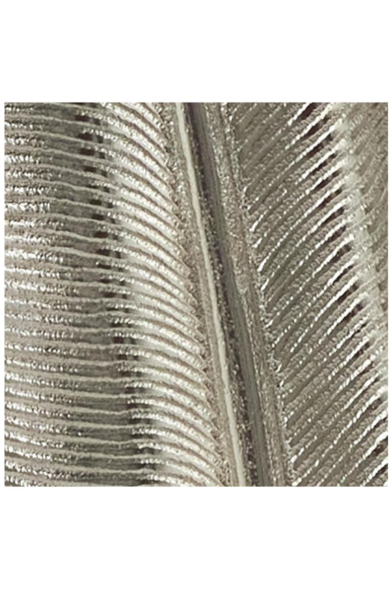 Textured Silver Feather Statue, Alternate, color, SILVER