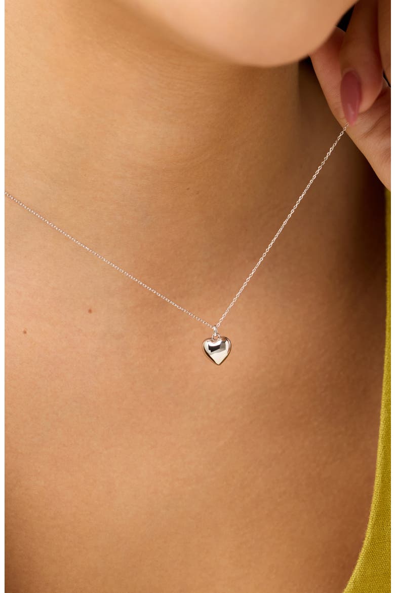 Heart Necklace - Lev Small, Alternate, color, Silver