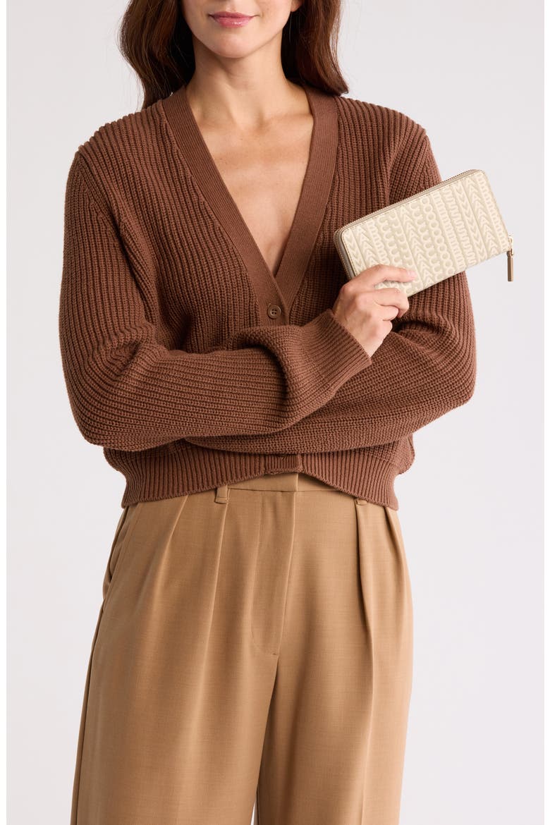 The Leather Continental Wallet, Alternate, color, KHAKI