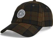 Malbon Golf Plaid Adjustable Waxed Cotton Twill Baseball Cap