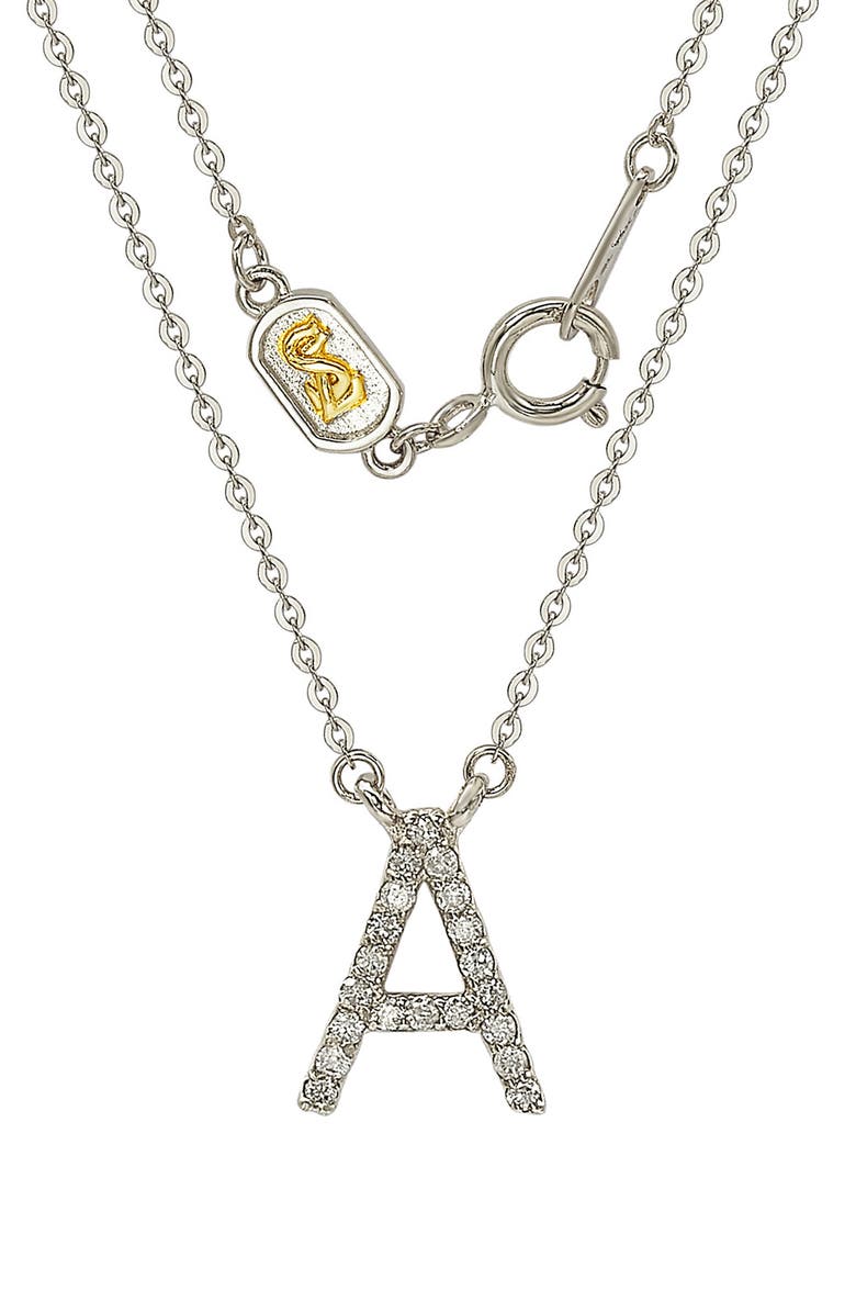 SUZY LEVIAN Diamond Initial Pendant Necklace - 0.50ct., Alternate, color, 