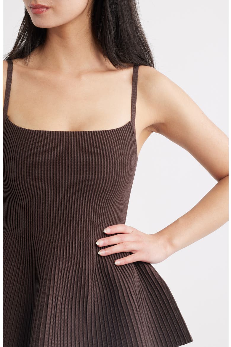 Instasculpt™ Rib Peplum Tank, Alternate, color, TRUFFLE