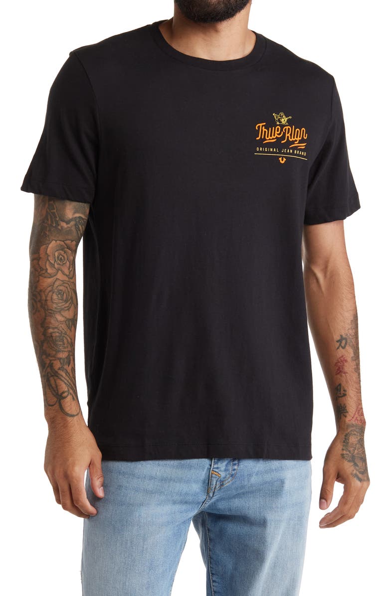 True Religion Brand Jeans Frame Cotton Graphic T-Shirt, Main, color, 
