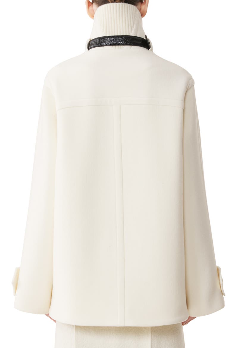 Short Wool Coat With Stand-Up Collar, Alternate, color, Off White