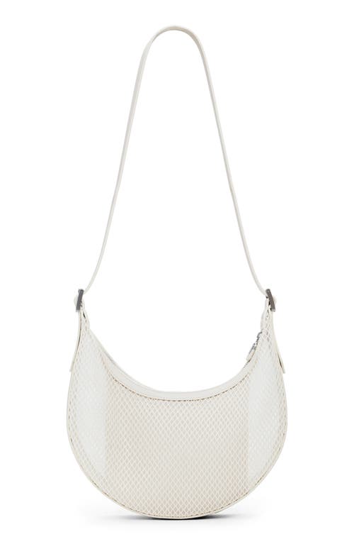 Desigual Fishnet Mesh Shoulder Bag In Light Beige