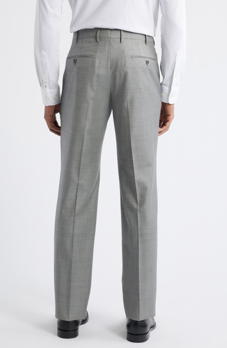Zanella Parker Classic Wool Sharkskin Dress Pants, Alternate, color, Grey