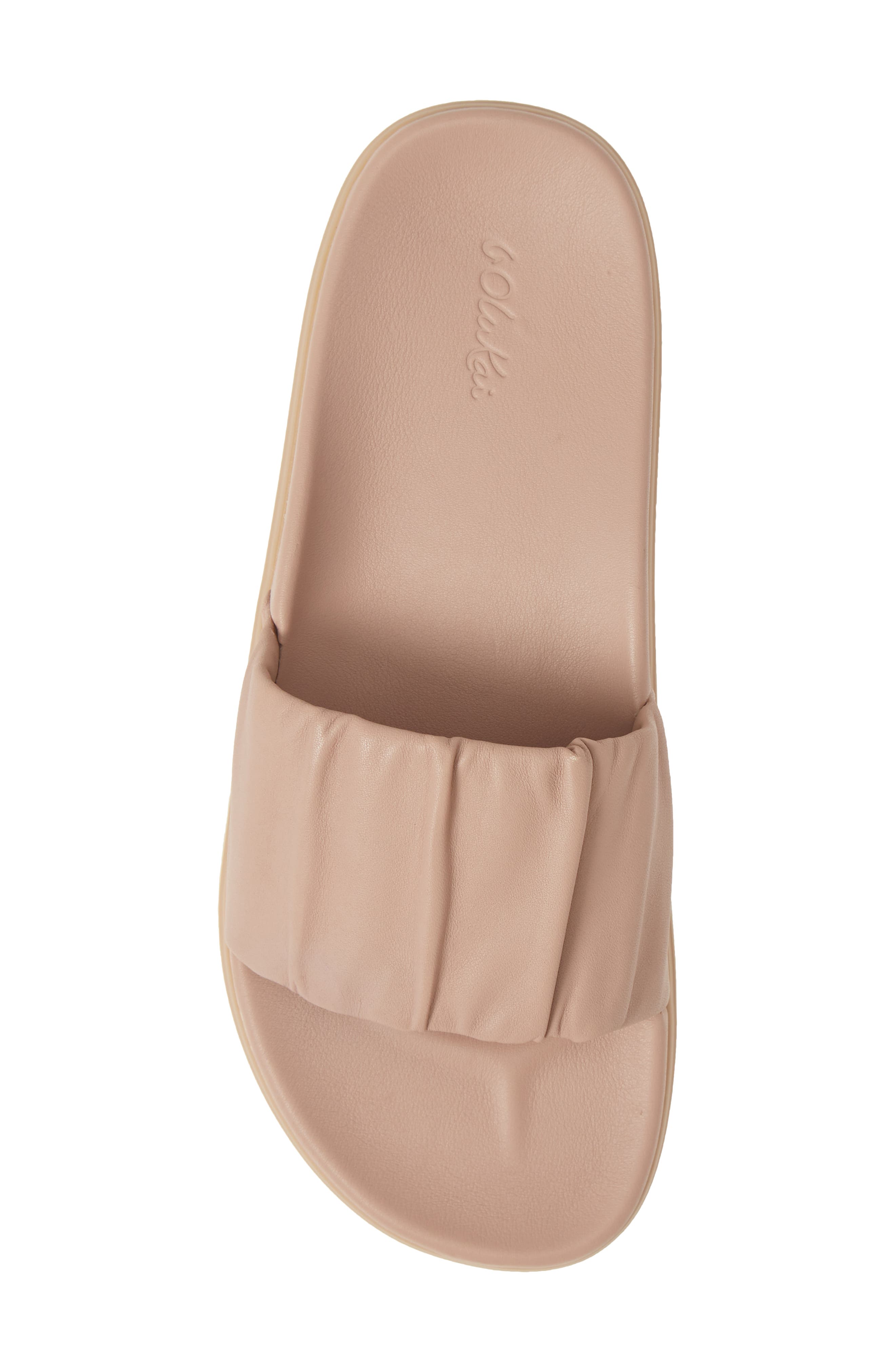 Pihapiha Slide Sandal, Alternate, color, ROSE DUST LEATHER